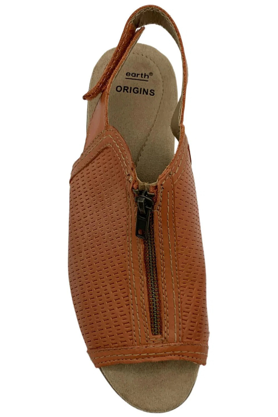 Earth Origins Women's Marietta Maureen Leather Sandal Ginger Spice - Wide - Picture 2 of 3